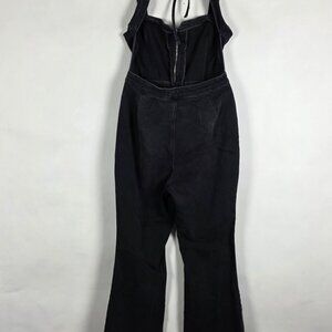 We The Free Curvy Womens Size 16 Black Denim Jean Sleeveless Jumpsuit